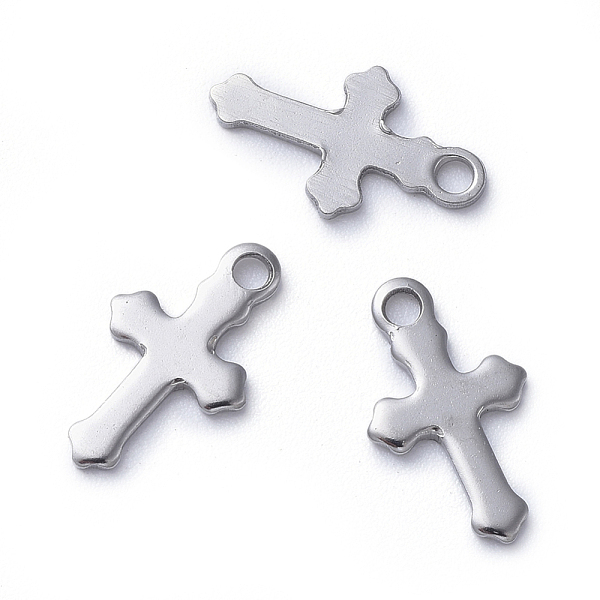 PandaHall 304 Stainless Steel Tiny Cross Charms, Laser Cut, Stainless Steel Color, 12x8.5x1mm, Hole: 1.4mm 304 Stainless Steel Cross
PandaHall 304 Stainless Steel Tiny Cross Charms, Laser Cut, Stainless Steel Color, 12x8.5x1mm, Hole: 1.4mm 304 Stainless Steel Cross