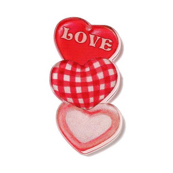 PandaHall Opaque Acrylic Pendants, for Valentine's Day, LOVE Charm, Heart, 44.5x22.5x2mm, Hole: 1.5mm Acrylic Heart Red
PandaHall Opaque Acrylic Pendants, for Valentine's Day, LOVE Charm, Heart, 44.5x22.5x2mm, Hole: 1.5mm Acrylic Heart Red