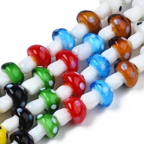 PandaHall Mushroom Handmade Lampwork Beads Strands, Colorful, 12.5~14x10~11mm, Hole: 1.5mm, about 24~25pcs/strand, 12.20 inch~12.99 inch...
PandaHall Mushroom Handmade Lampwork Beads Strands, Colorful, 12.5~14x10~11mm, Hole: 1.5mm, about 24~25pcs/strand, 12.20 inch~12.99 inch...