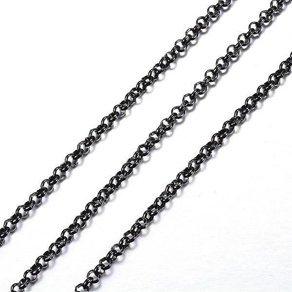 PandaHall 304 Stainless Steel Chain, Unwelded, Rolo Chains, with Spool, Electrophoresis Black, 3x1mm, about 65.61 Feet(20m)/roll 304...
PandaHall 304 Stainless Steel Chain, Unwelded, Rolo Chains, with Spool, Electrophoresis Black, 3x1mm, about 65.61 Feet(20m)/roll 304...