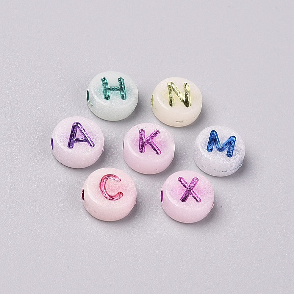 PandaHall Luminous White Acrylic Beads, Glow in the Dark, Flat Round with Mixed Color Random Letters, 10x4.5mm, Hole: 2mm, about 3pcs/1g..., Multicolor
PandaHall Luminous White Acrylic Beads, Glow in the Dark, Flat Round with Mixed Color Random Letters, 10x4.5mm, Hole: 2mm, about 3pcs/1g..., Multicolor
