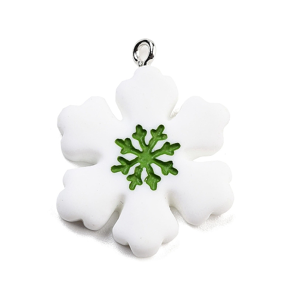 PandaHall Christmas Theme Opaque Resin Pendants, with Platinum Tone Iron Loops, Snowflake, 30~30.5x23~23.5x4~4.5mm, Hole: 2mm Iron+Resin..., White
PandaHall Christmas Theme Opaque Resin Pendants, with Platinum Tone Iron Loops, Snowflake, 30~30.5x23~23.5x4~4.5mm, Hole: 2mm Iron+Resin..., White