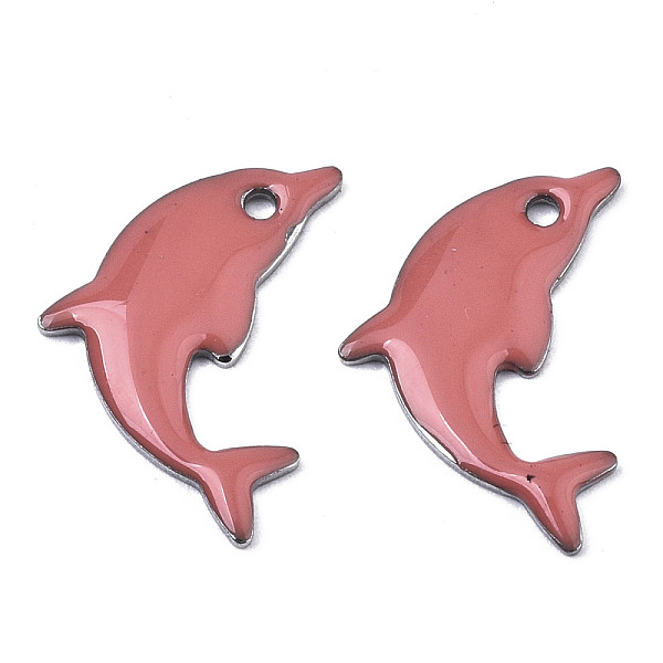 PandaHall 201 Stainless Steel Enamel Pendants, Dolphin, Stainless Steel Color, Indian Red, 17x11.5x1.5mm, Hole: 1.2mm Stainless Steel+Enamel...
PandaHall 201 Stainless Steel Enamel Pendants, Dolphin, Stainless Steel Color, Indian Red, 17x11.5x1.5mm, Hole: 1.2mm Stainless Steel+Enamel...