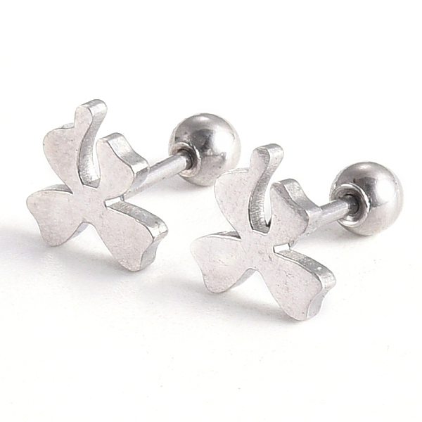 PandaHall 201 Stainless Steel Barbell Cartilage Earrings, Screw Back Earrings, with 304 Stainless Steel Pins, Bowknot, Stainless Steel Color...
PandaHall 201 Stainless Steel Barbell Cartilage Earrings, Screw Back Earrings, with 304 Stainless Steel Pins, Bowknot, Stainless Steel Color...