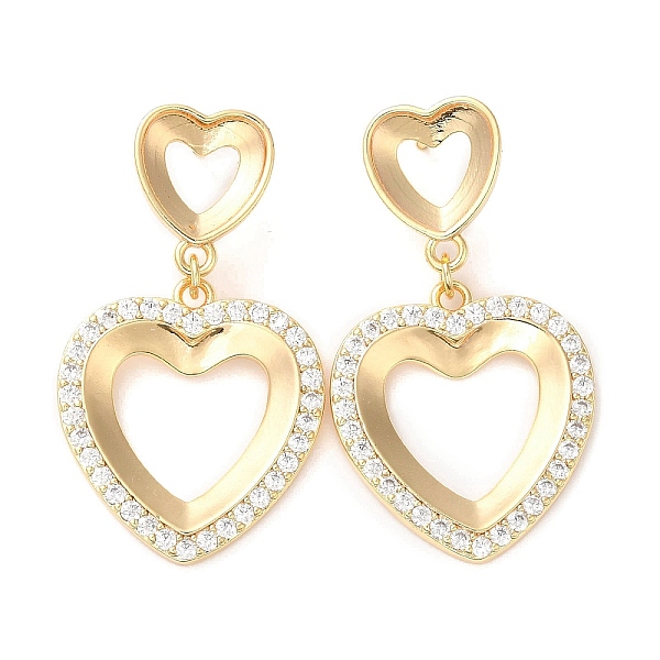 PandaHall Brass Micro Pave Cubic Zirconia Stud Earring Finding, Heart, Nickel Free, Real 18K Gold Plated, 37x22.5mm, Tray: 10.3x9.6mm and..., Clear
PandaHall Brass Micro Pave Cubic Zirconia Stud Earring Finding, Heart, Nickel Free, Real 18K Gold Plated, 37x22.5mm, Tray: 10.3x9.6mm and..., Clear