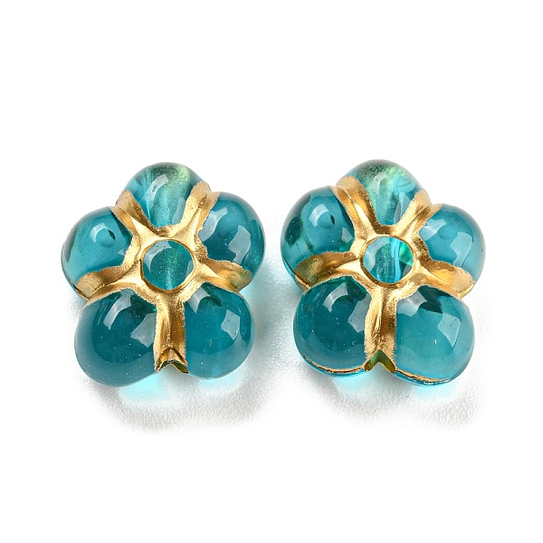 PandaHall Plating Transparent Acrylic Beads, Golden Metal Enlaced, Flower, Medium Turquoise, 14.5x13.5x7mm, Hole: 1.8mm, about 495pcs/500g...
PandaHall Plating Transparent Acrylic Beads, Golden Metal Enlaced, Flower, Medium Turquoise, 14.5x13.5x7mm, Hole: 1.8mm, about 495pcs/500g...