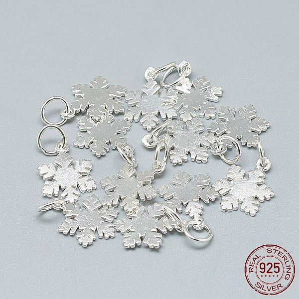 PandaHall 925 Sterling Silver Charms, with Jump Ring, Snowflake, Silver, 14.5x10.5x1mm, Hole: 4mm Sterling Silver Snowflake
PandaHall 925 Sterling Silver Charms, with Jump Ring, Snowflake, Silver, 14.5x10.5x1mm, Hole: 4mm Sterling Silver Snowflake