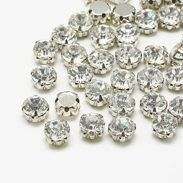 PandaHall Sew on Rhinestone, Glass Rhinestone, Montee Beads, with Brass Prong Settings, Garments Accessories, Flat Round, Platinum, Crystal..., Clear
PandaHall Sew on Rhinestone, Glass Rhinestone, Montee Beads, with Brass Prong Settings, Garments Accessories, Flat Round, Platinum, Crystal..., Clear