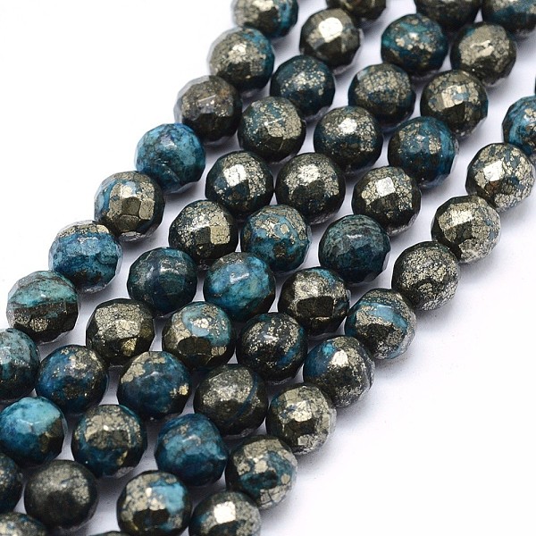 PandaHall Dyed Natural Pyrite Beads Strands, Faceted, Round, Deep Sky Blue, 8mm, Hole: 1mm, about 50pcs/strand, 15.7 inch(40cm) Pyrite Round...
PandaHall Dyed Natural Pyrite Beads Strands, Faceted, Round, Deep Sky Blue, 8mm, Hole: 1mm, about 50pcs/strand, 15.7 inch(40cm) Pyrite Round...