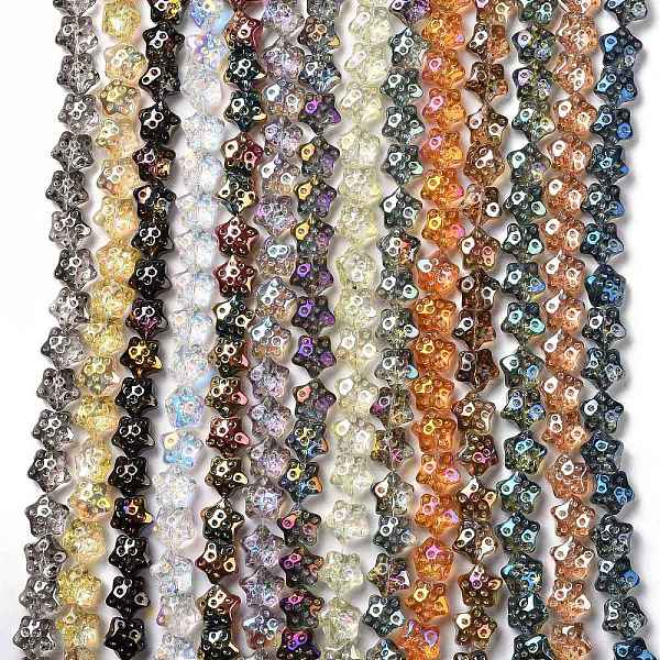 PandaHall Transparent Electroplate Glass Beads Strands, Rainbow Plated, Star, Mixed Color, 15x15x9mm, Hole: 1.2mm, about 45pcs/strand, 23.62..., Multicolor
PandaHall Transparent Electroplate Glass Beads Strands, Rainbow Plated, Star, Mixed Color, 15x15x9mm, Hole: 1.2mm, about 45pcs/strand, 23.62..., Multicolor