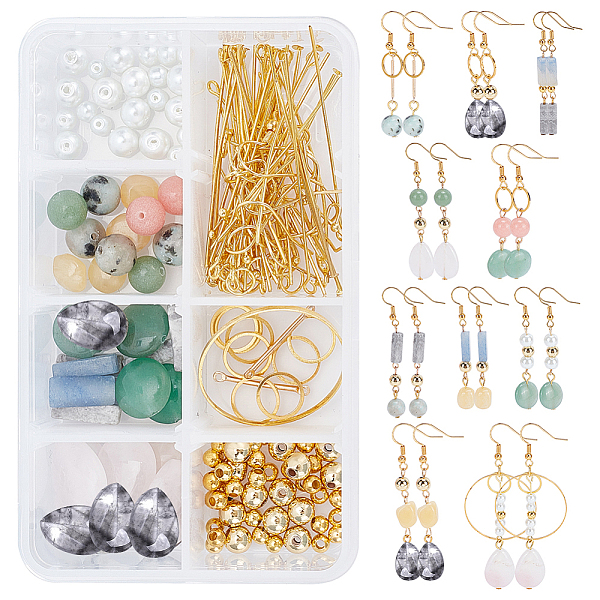 PandaHall SUNNYCLUE 1 Box DIY Make 10 Pairs Stone Beads Earring Making Kit Including Stone Beads Glass Pearl Bead Bar Links Brass Linking...
PandaHall SUNNYCLUE 1 Box DIY Make 10 Pairs Stone Beads Earring Making Kit Including Stone Beads Glass Pearl Bead Bar Links Brass Linking...