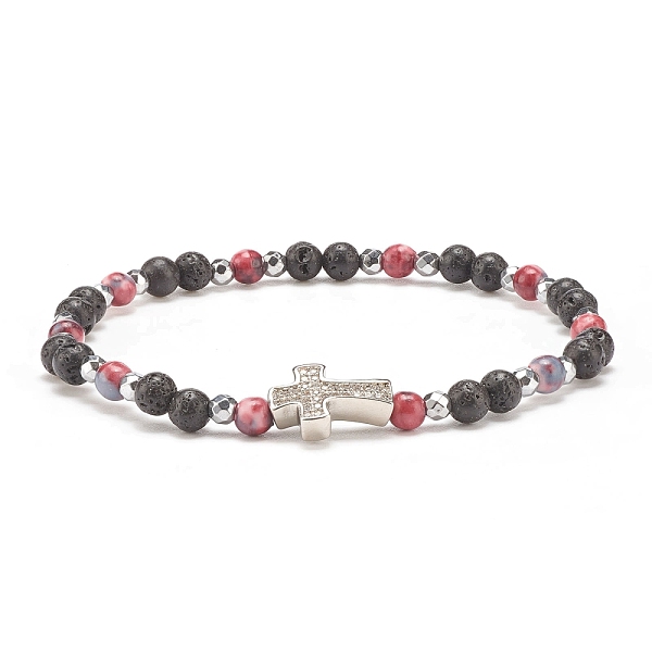 PandaHall Natural & Synthetic Mixed Gemstone Beaded Stretch Bracelet with Clear Cubic Zirconia Cross for Women, Dark Red, Inner Diameter...
PandaHall Natural & Synthetic Mixed Gemstone Beaded Stretch Bracelet with Clear Cubic Zirconia Cross for Women, Dark Red, Inner Diameter...