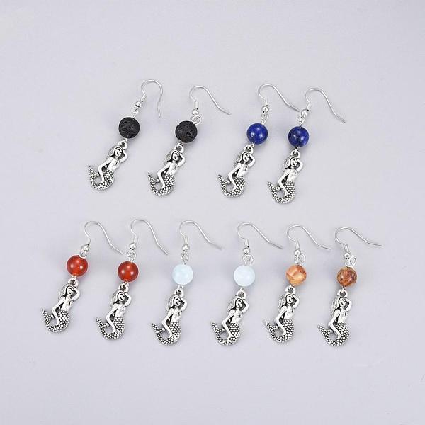 PandaHall Natural Gemstone Dangle Earrings, with Tibetan Style Mermaid Pendants and Brass Earring Hooks, 68mm, pin: 0.6mm,pendant: 24x12x3mm..., Multicolor
PandaHall Natural Gemstone Dangle Earrings, with Tibetan Style Mermaid Pendants and Brass Earring Hooks, 68mm, pin: 0.6mm,pendant: 24x12x3mm..., Multicolor