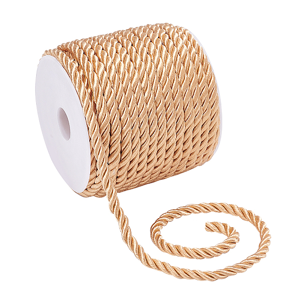 PandaHall 3-Ply Polyester Braided Cord, Twisted Rope, for DIY Cord Jewelry Findings, Goldenrod, 5mm, about 18m/roll Polyester Gold
PandaHall 3-Ply Polyester Braided Cord, Twisted Rope, for DIY Cord Jewelry Findings, Goldenrod, 5mm, about 18m/roll Polyester Gold