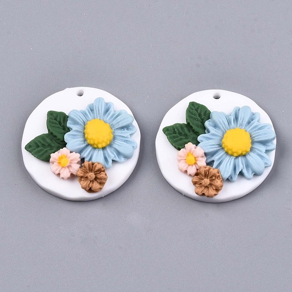 PandaHall Handmade Polymer Clay Pendants, Flat Round with Flower, Colorful, 29.5~30.5x8~9mm, Hole: 1.8~2mm Polymer Clay Flat Round
PandaHall Handmade Polymer Clay Pendants, Flat Round with Flower, Colorful, 29.5~30.5x8~9mm, Hole: 1.8~2mm Polymer Clay Flat Round