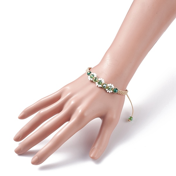 PandaHall Flower Shape Braided Bead Bracelet, Bling Glass Beads Adjustable Bracelet for Women, Medium Sea Green, Inner Diameter: 2-3/8~3-3/4...
PandaHall Flower Shape Braided Bead Bracelet, Bling Glass Beads Adjustable Bracelet for Women, Medium Sea Green, Inner Diameter: 2-3/8~3-3/4...