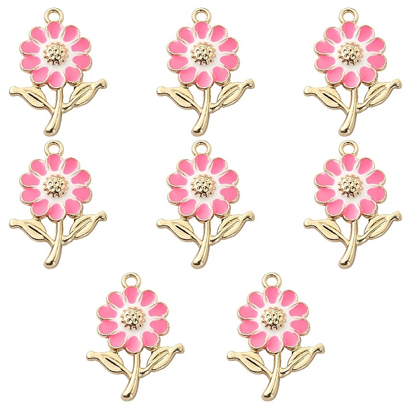 PandaHall 8Pcs Alloy Enamel Pendants, Golden, Sunflower, Hot Pink, 27x19x3.5mm, Hole: 1.8mm Alloy+Enamel Flower
PandaHall 8Pcs Alloy Enamel Pendants, Golden, Sunflower, Hot Pink, 27x19x3.5mm, Hole: 1.8mm Alloy+Enamel Flower