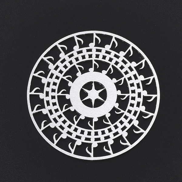 PandaHall Aluminium Filigree Joiners Links, Laser Cut Filigree Joiners Links, Flat Round with Musical Note, Silver Color Plated, 50x1mm...
PandaHall Aluminium Filigree Joiners Links, Laser Cut Filigree Joiners Links, Flat Round with Musical Note, Silver Color Plated, 50x1mm...