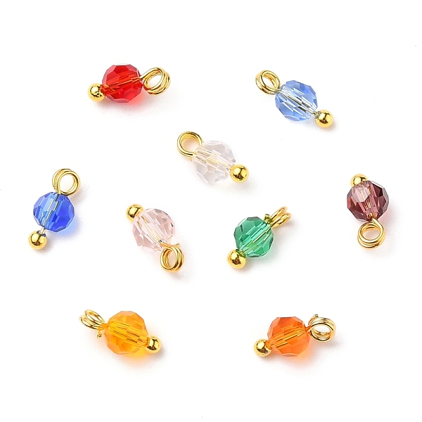 PandaHall Glass Beads Pendants, with Brass Ball Head pins, Mixed Color, 8x4mm, Hole: 1.6mm, 9pcs/set Brass+Glass Round Multicolor
PandaHall Glass Beads Pendants, with Brass Ball Head pins, Mixed Color, 8x4mm, Hole: 1.6mm, 9pcs/set Brass+Glass Round Multicolor