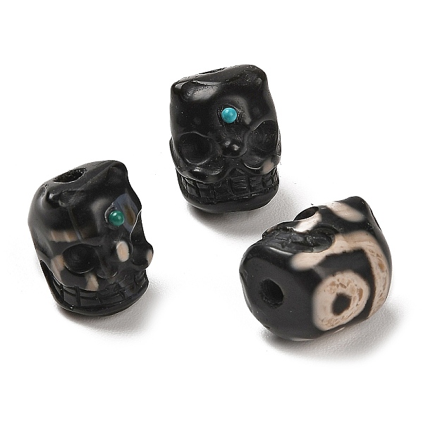 PandaHall Tibetan Style dZi Beads, Natural Agate Beads, Dyed & Heated, Skull, Black, 15.5~16x12~13x14~15mm, Hole: 2mm Tibetan Agate Skull...
PandaHall Tibetan Style dZi Beads, Natural Agate Beads, Dyed & Heated, Skull, Black, 15.5~16x12~13x14~15mm, Hole: 2mm Tibetan Agate Skull...