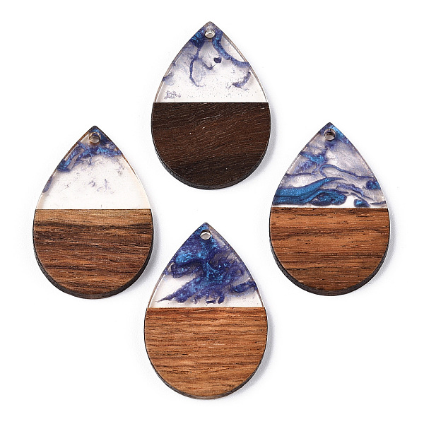 PandaHall Transparent Resin & Walnut Wood Pendants, Teardrop Charms, Slate Blue, 36.5x24.5x3mm, Hole: 2mm Resin+Wood Teardrop
PandaHall Transparent Resin & Walnut Wood Pendants, Teardrop Charms, Slate Blue, 36.5x24.5x3mm, Hole: 2mm Resin+Wood Teardrop