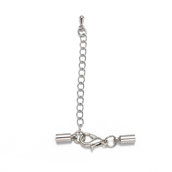 PandaHall Platinum, about 82mm long. Alloy Lobster Claw Clasps: about 6mm wide, 12mm long, Cord Ends: about 3.5mm wide, 9mm long, 3mm inner...
PandaHall Platinum, about 82mm long. Alloy Lobster Claw Clasps: about 6mm wide, 12mm long, Cord Ends: about 3.5mm wide, 9mm long, 3mm inner...