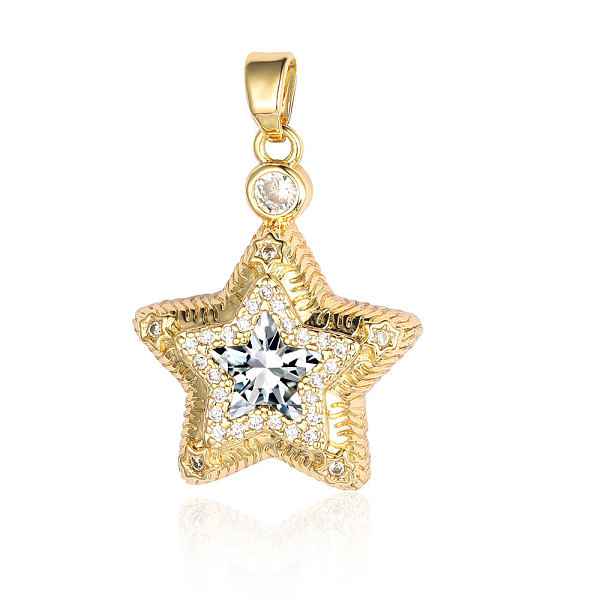 PandaHall Brass Micro Pave Cubic Zirconia Pendants, Star Charms, Real 18K Gold Plated, 24x19x6mm Brass+Cubic Zirconia Star Clear
PandaHall Brass Micro Pave Cubic Zirconia Pendants, Star Charms, Real 18K Gold Plated, 24x19x6mm Brass+Cubic Zirconia Star Clear