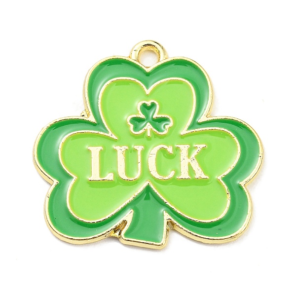 PandaHall Saint Patrick's Day Alloy Enamel Pendants, Light Gold, Clover, 23.5x25x1.5mm, Hole: 1.8mm Alloy+Enamel Clover
PandaHall Saint Patrick's Day Alloy Enamel Pendants, Light Gold, Clover, 23.5x25x1.5mm, Hole: 1.8mm Alloy+Enamel Clover
