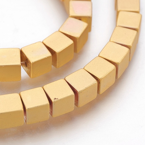 PandaHall Electroplated Non-magnetic Synthetic Hematite Bead Strand, Cube, Matte Style, Golden Plated, 4.5x4.5x4.5mm, Hole: 1mm, about...
PandaHall Electroplated Non-magnetic Synthetic Hematite Bead Strand, Cube, Matte Style, Golden Plated, 4.5x4.5x4.5mm, Hole: 1mm, about...