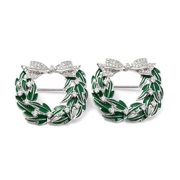 PandaHall Brass Micro Pave Clear Cubic Zirconia Brooch for Christmas, Enamel Pin, Lead Free & Cadmium Free & Nickel Low, Christmas Wreath..., Green
PandaHall Brass Micro Pave Clear Cubic Zirconia Brooch for Christmas, Enamel Pin, Lead Free & Cadmium Free & Nickel Low, Christmas Wreath..., Green