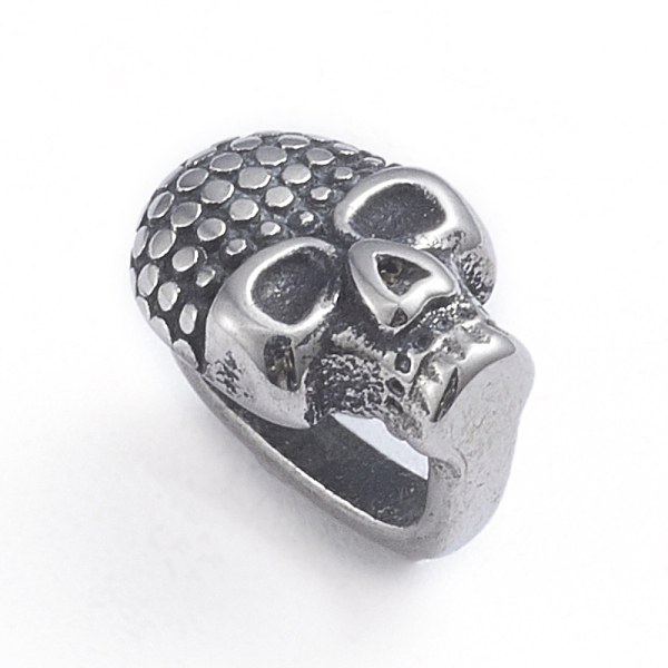 PandaHall Retro 304 Stainless Steel Slide Charms/Slider Beads, for Leather Cord Bracelets Making, Skull, Antique Silver, 11.5x8x9.5mm, Hole...
PandaHall Retro 304 Stainless Steel Slide Charms/Slider Beads, for Leather Cord Bracelets Making, Skull, Antique Silver, 11.5x8x9.5mm, Hole...