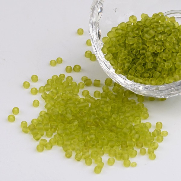 PandaHall 8/0 Frosted Round Glass Seed Beads, Green Yellow, Size: about 3mm in diameter, hole:1mm, about 1101pcs/50g Glass Green
PandaHall 8/0 Frosted Round Glass Seed Beads, Green Yellow, Size: about 3mm in diameter, hole:1mm, about 1101pcs/50g Glass Green