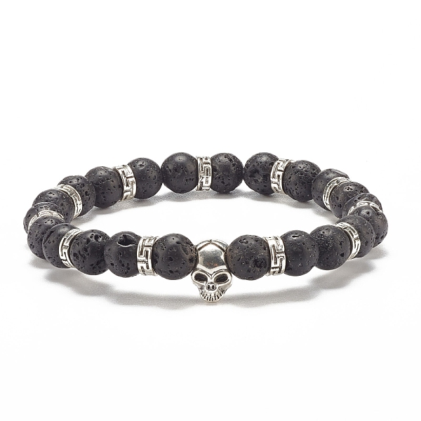 PandaHall Natural Lava Rock Round Beaded Stretch Bracelet with Alloy Skull, Essential Oil Gemstone Jewelry for Women, Inner Diameter...
PandaHall Natural Lava Rock Round Beaded Stretch Bracelet with Alloy Skull, Essential Oil Gemstone Jewelry for Women, Inner Diameter...