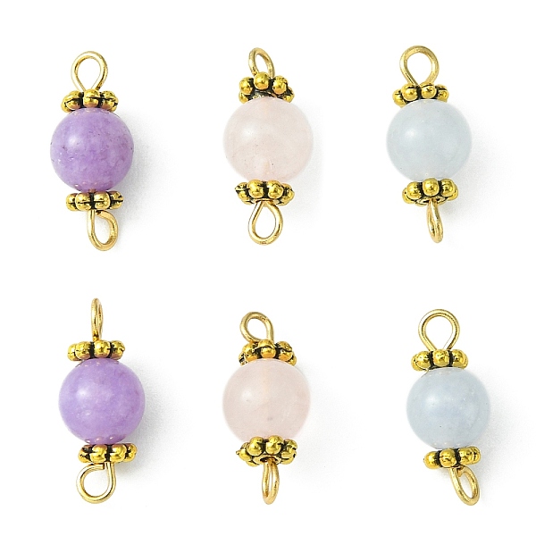 PandaHall Natural Mixed Gemstone Connector Charms, Round Links with Antique Golden Tone Alloy Daisy Spacer Beads and 304 Stainless Steel..., Multicolor
PandaHall Natural Mixed Gemstone Connector Charms, Round Links with Antique Golden Tone Alloy Daisy Spacer Beads and 304 Stainless Steel..., Multicolor