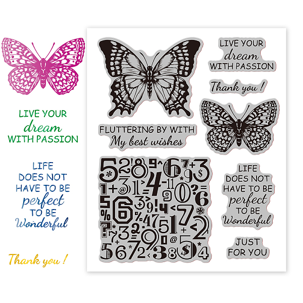 PandaHall Rubber Clear Stamps, for Card Making Decoration DIY Scrapbooking, Butterfly, 22x18x0.8cm Synthetic Rubber Butterfly
PandaHall Rubber Clear Stamps, for Card Making Decoration DIY Scrapbooking, Butterfly, 22x18x0.8cm Synthetic Rubber Butterfly