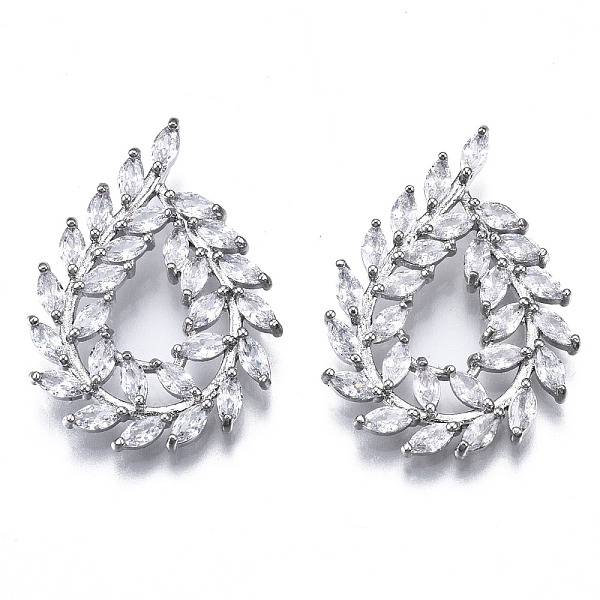 PandaHall Brass Inlaid Clear Cubic Zirconia Pendants, Teardrop, Platinum, 27x19x3mm, Hole: 3x1.5mm Brass+Cubic Zirconia Teardrop Clear
PandaHall Brass Inlaid Clear Cubic Zirconia Pendants, Teardrop, Platinum, 27x19x3mm, Hole: 3x1.5mm Brass+Cubic Zirconia Teardrop Clear