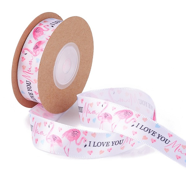 PandaHall Single Face I Love You & Flamingo Printed Polyester Satin Ribbon, for Mother's Day Valentine's Day Gift Packaging, I Love You..., White
PandaHall Single Face I Love You & Flamingo Printed Polyester Satin Ribbon, for Mother's Day Valentine's Day Gift Packaging, I Love You..., White