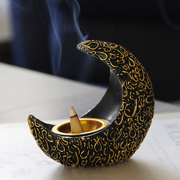 PandaHall Arabic Moon Resin Incense Burner Holder, Modern Aromatherapy Ornament for Meditation Yoga Home Living Room Office Decor, Black...
PandaHall Arabic Moon Resin Incense Burner Holder, Modern Aromatherapy Ornament for Meditation Yoga Home Living Room Office Decor, Black...