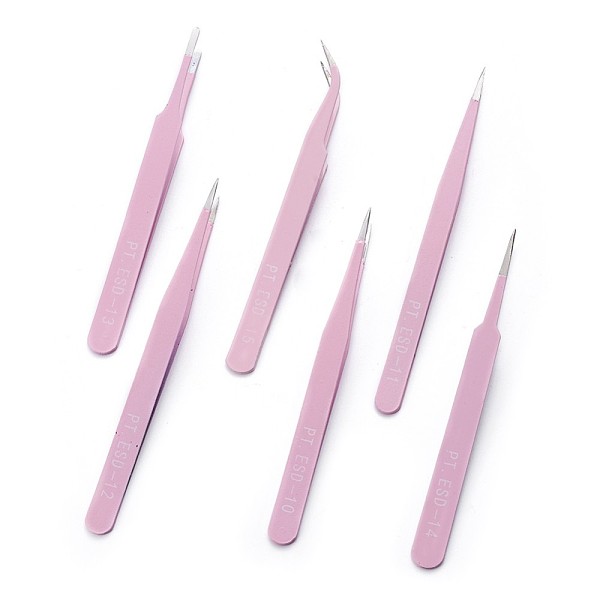 PandaHall Stainless Steel Beading Tweezers Sets, Stainless Steel Color, Pearl Pink, 11.7~12.5x0.9~1.05cm, Packaging Size: 13.7x12.6cm...
PandaHall Stainless Steel Beading Tweezers Sets, Stainless Steel Color, Pearl Pink, 11.7~12.5x0.9~1.05cm, Packaging Size: 13.7x12.6cm...