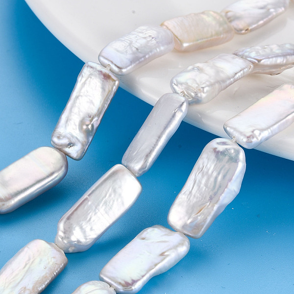 PandaHall Natural Keshi Pearl Beads Strands, Cultured Freshwater Pearl, Rectangle, Seashell Color, 21~28x8~15x4~12mm, Hole: 0.6mm, about...
PandaHall Natural Keshi Pearl Beads Strands, Cultured Freshwater Pearl, Rectangle, Seashell Color, 21~28x8~15x4~12mm, Hole: 0.6mm, about...