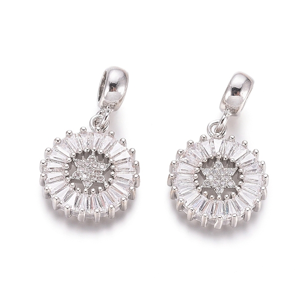 PandaHall Brass Micro Pave Clear Cubic Zirconia European Dangle Charms, Large Hole Pendants, for Jewish, Flat Round with Star of David...
PandaHall Brass Micro Pave Clear Cubic Zirconia European Dangle Charms, Large Hole Pendants, for Jewish, Flat Round with Star of David...