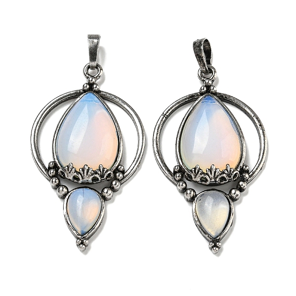 PandaHall Opalite Pendants, Rack Plating Brass Teardrop Charms, Antique Silver, Cadmium Free & Lead Free, 49.5x28x7mm, Hole: 8x5mm Opalite...
PandaHall Opalite Pendants, Rack Plating Brass Teardrop Charms, Antique Silver, Cadmium Free & Lead Free, 49.5x28x7mm, Hole: 8x5mm Opalite...