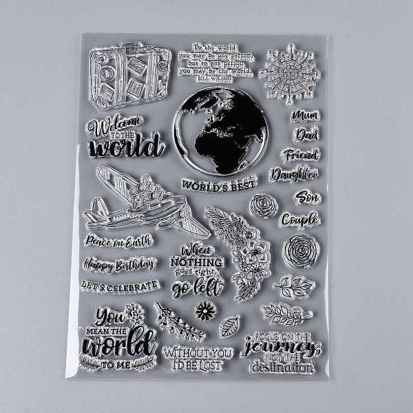 PandaHall Plastic Stamps, for DIY Scrapbooking, Photo Album Decorative, Cards Making, Stamp Sheets, Travel Themed, 200~218x150~156x3mm..., Black
PandaHall Plastic Stamps, for DIY Scrapbooking, Photo Album Decorative, Cards Making, Stamp Sheets, Travel Themed, 200~218x150~156x3mm..., Black