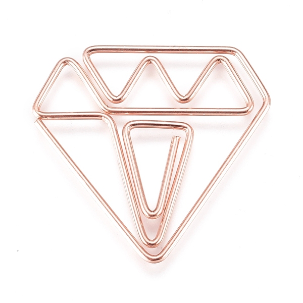 PandaHall Diamond Shape Iron Paperclips, Cute Paper Clips, Funny Bookmark Marking Clips, Rose Gold, 27.5x29x1mm Iron
PandaHall Diamond Shape Iron Paperclips, Cute Paper Clips, Funny Bookmark Marking Clips, Rose Gold, 27.5x29x1mm Iron