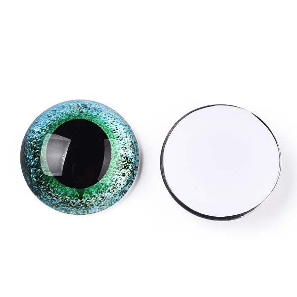 PandaHall Glass Cabochons, Half Round with Eye, Medium Turquoise, 20x6.5mm Glass Half Round
PandaHall Glass Cabochons, Half Round with Eye, Medium Turquoise, 20x6.5mm Glass Half Round