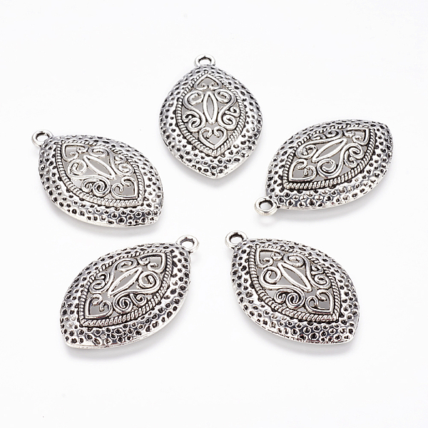PandaHall Tibetan Style Alloy Pendants, Horse Eye, Filigree, Antique Silver, 40x24x5mm, Hole: 2mm Alloy Horse Eye 
PandaHall Tibetan Style Alloy Pendants, Horse Eye, Filigree, Antique Silver, 40x24x5mm, Hole: 2mm Alloy Horse Eye