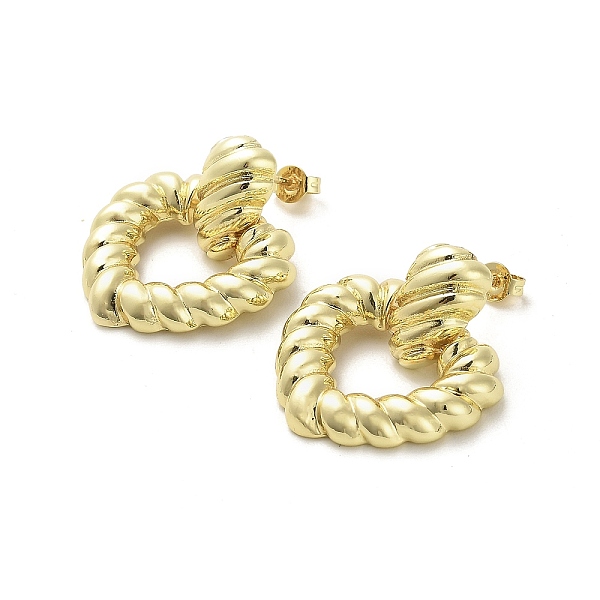 PandaHall Heart Rack Plating Brass Dangle Stud Earrings, Cadmium Free & Lead Free, Real 18K Gold Plated, 29x25mm Brass Heart
PandaHall Heart Rack Plating Brass Dangle Stud Earrings, Cadmium Free & Lead Free, Real 18K Gold Plated, 29x25mm Brass Heart