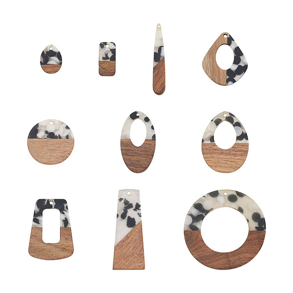 PandaHall Kissitty 20Pcs 10 Style Transparent Resin & Walnut Wood Pendants, Waxed, Teardrop & Flat Round & Trapezoid & Ring & Oval &..., Multicolor
PandaHall Kissitty 20Pcs 10 Style Transparent Resin & Walnut Wood Pendants, Waxed, Teardrop & Flat Round & Trapezoid & Ring & Oval &..., Multicolor