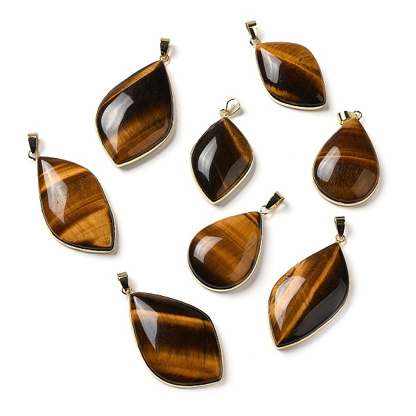 PandaHall Natural Tiger Eye Pendants, Leaf Charms, with Rack Plating Golden Plated Brass Findings, Cadmium Free & Lead Free...
PandaHall Natural Tiger Eye Pendants, Leaf Charms, with Rack Plating Golden Plated Brass Findings, Cadmium Free & Lead Free...