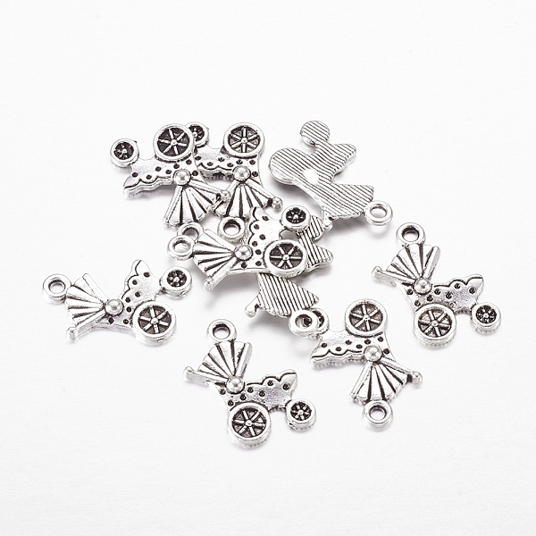 PandaHall Tibetan Style Alloy Pendants, Pram, Antique Silver, Antique Silver, Lead Free & Cadmium Free, 19x12x2mm, Hole: 1.5mm Alloy Vehicle
PandaHall Tibetan Style Alloy Pendants, Pram, Antique Silver, Antique Silver, Lead Free & Cadmium Free, 19x12x2mm, Hole: 1.5mm Alloy Vehicle